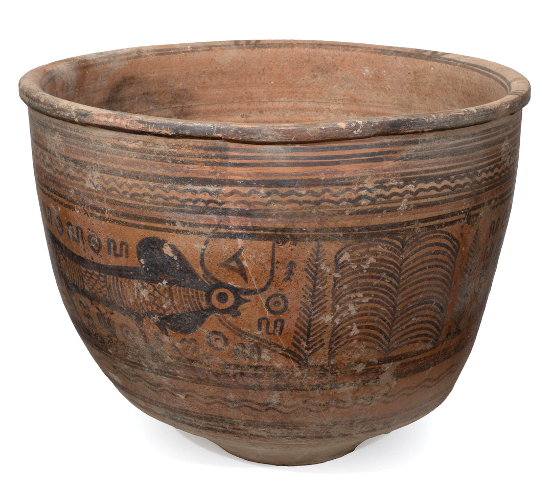 Important Large Mohenjo Daro Bi-chrome Pottery Vessel