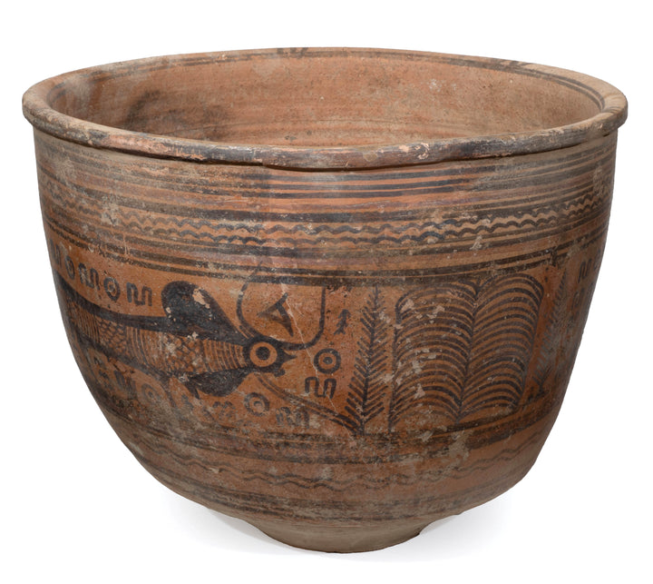 Important Large Mohenjo Daro Bi-chrome Pottery Vessel