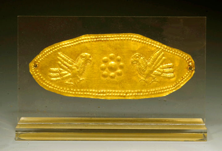 Greek Gold Embossed Plaque