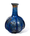 Roman Cobalt Blue Ribbed Glass Bottle