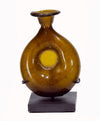 Roman Amber Glass Disc Shaped Pilgrim Flask