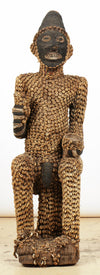 Large Cameroon Bamileke Lefem Commemorative Seated Figure