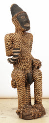 Large Cameroon Bamileke Lefem Commemorative Seated Figure