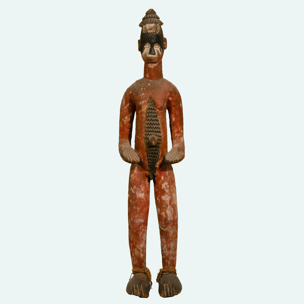 African Large Igbo Wood Alusi Ancestor Shrine Figure
