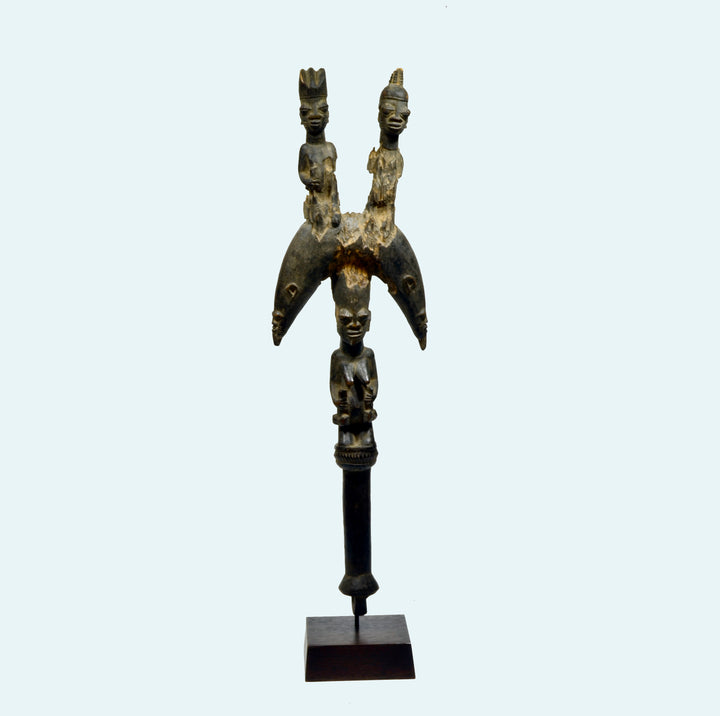 Yoruba Wood Shango staff
