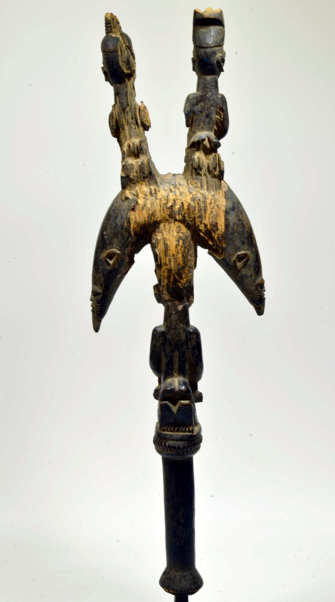 Yoruba Wood Shango staff