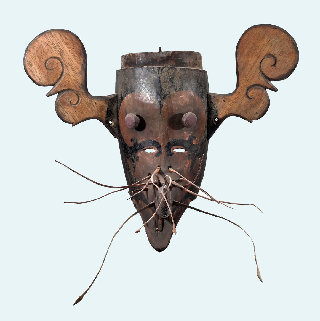 Indonesian Dayak Wood Hudoq Mask