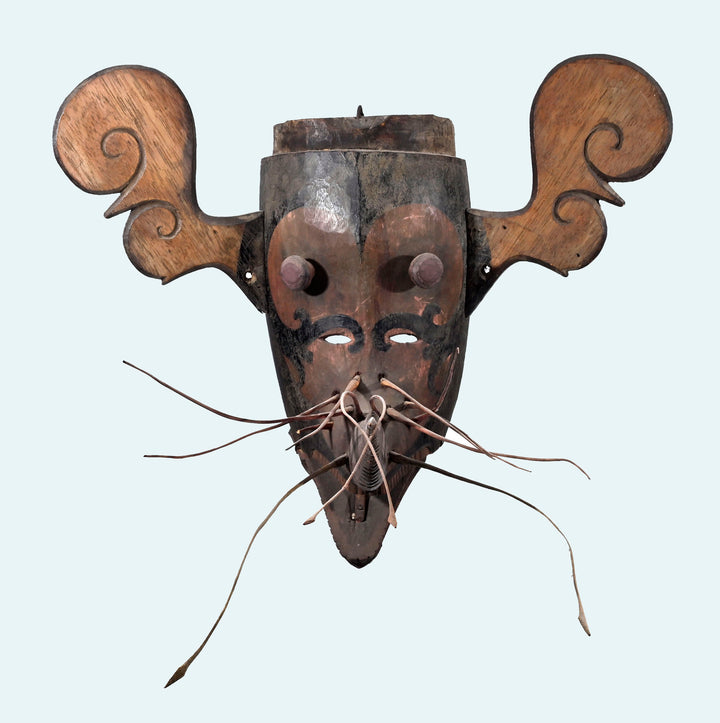 Indonesian Dayak Wood Hudoq Mask