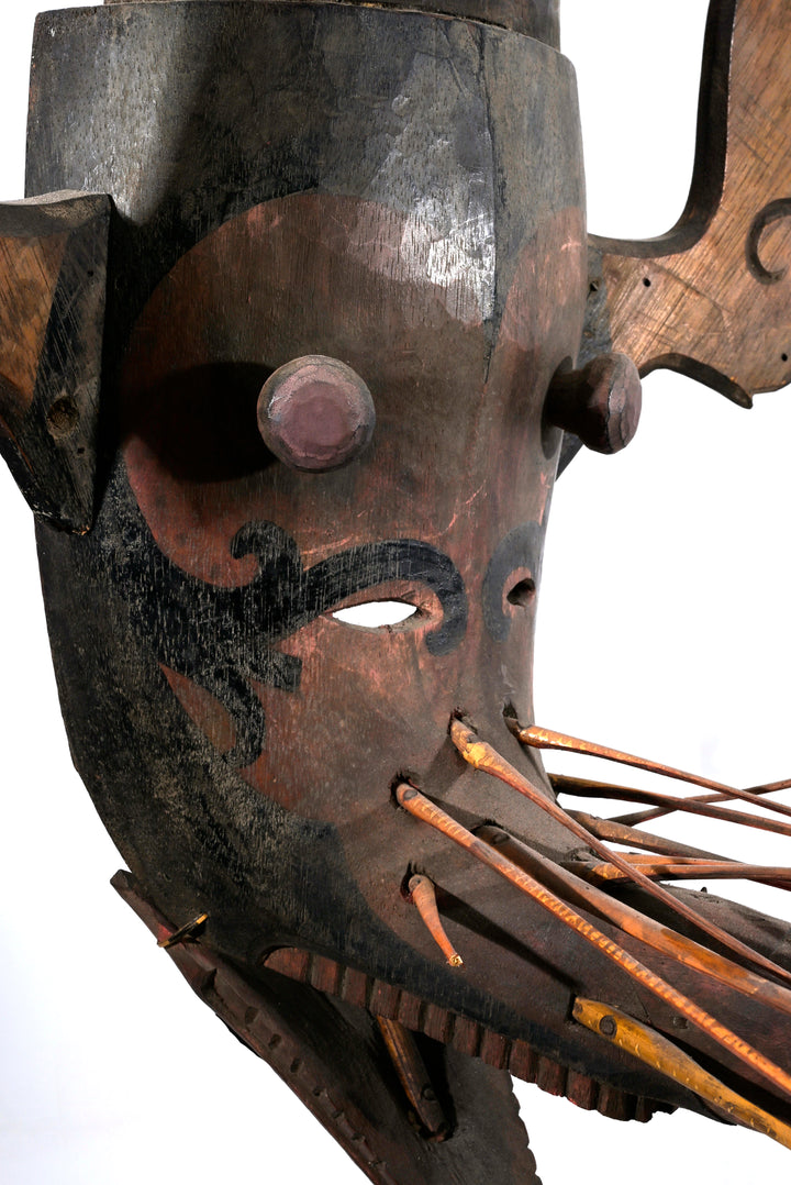 Indonesian Dayak Wood Hudoq Mask