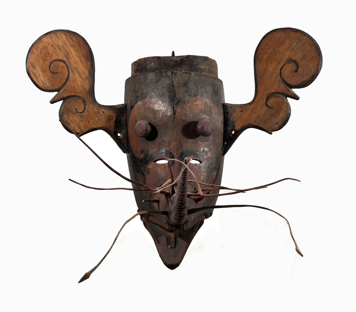Indonesian Dayak Wood Hudoq Mask