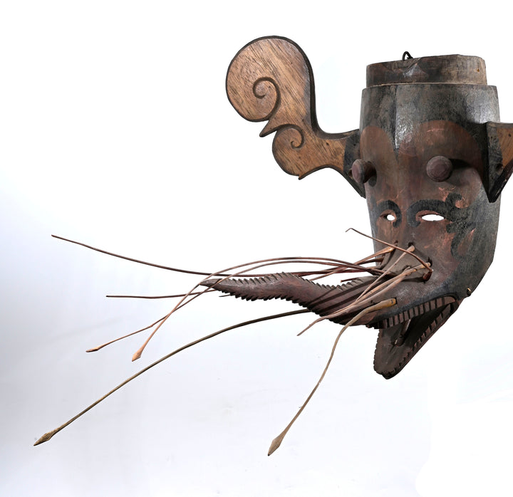 Indonesian Dayak Wood Hudoq Mask