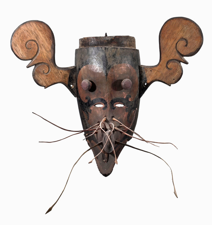 Indonesian Dayak Wood Hudoq Mask