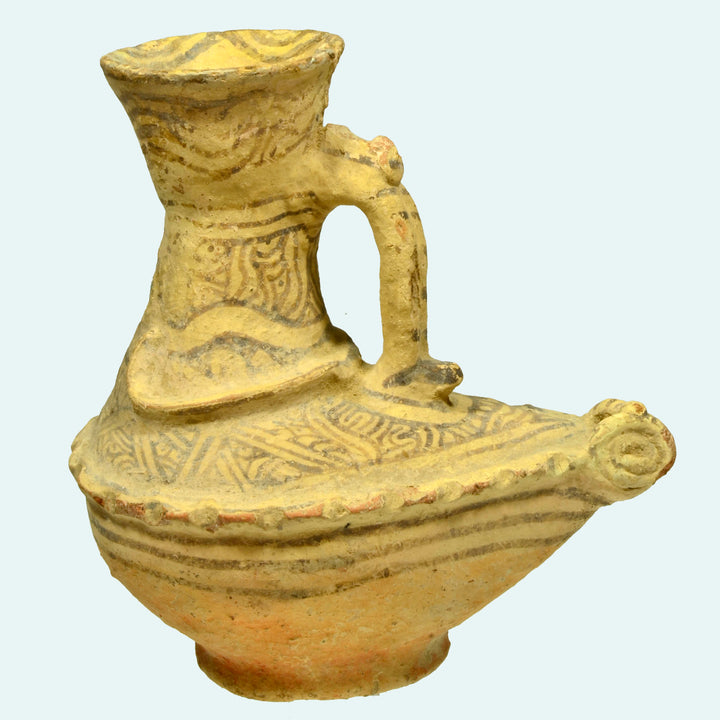 Elaborate Ghurid Pottery Bird Form Pouring Vessel