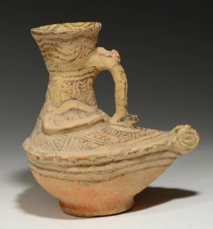 Elaborate Ghurid Pottery Bird Form Pouring Vessel