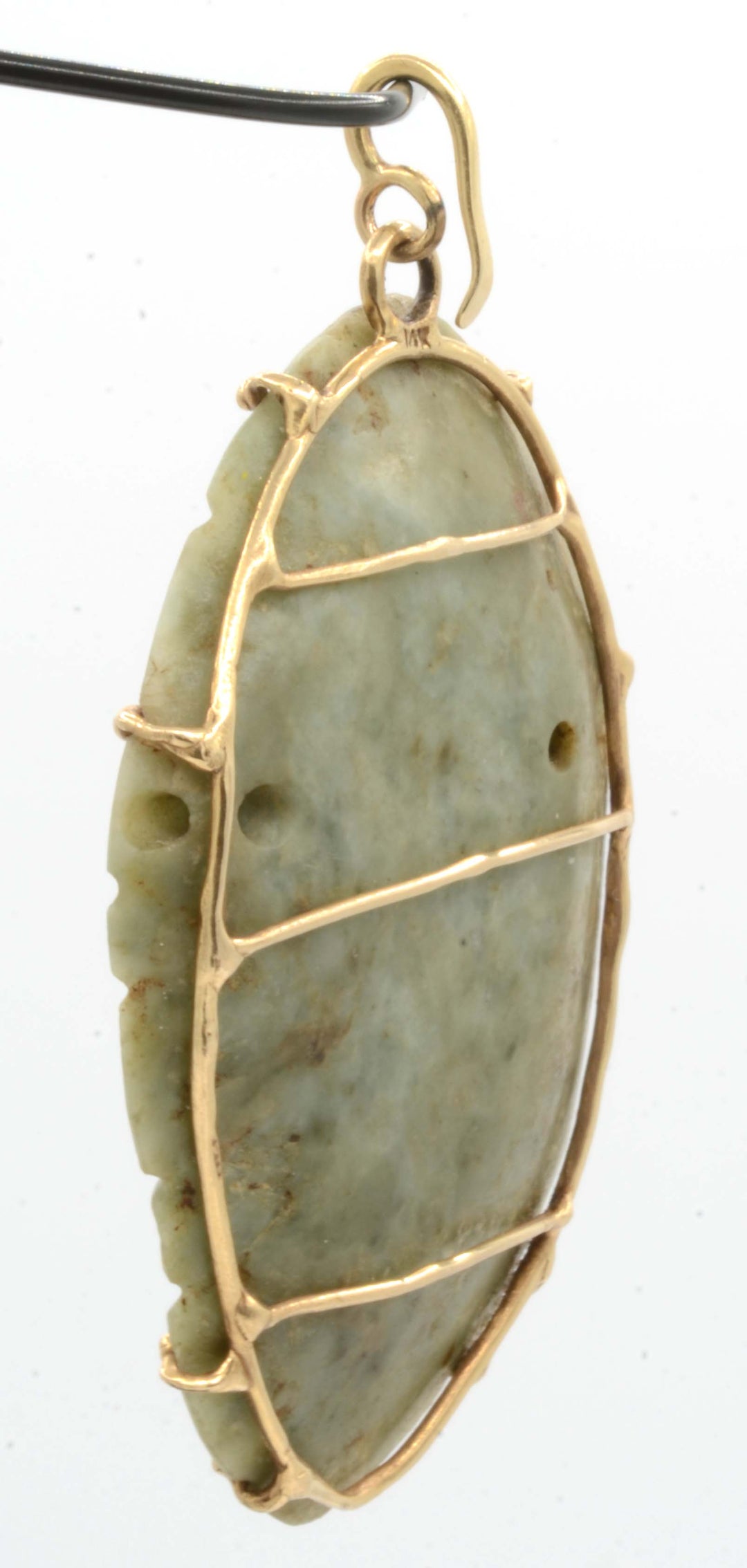 Classic Maya Green Jade Stone Pectoral Pendant