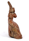 Pre-Columbian Nayarit Figure with Painted Ponch and Tall Headdress