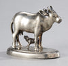 Indian Silver Altar Piece depicting a Nursing Cow - Art for Eternity