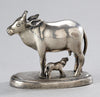 Indian Silver Altar Piece depicting a Nursing Cow - Art for Eternity