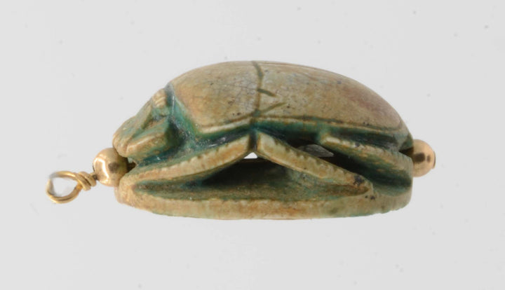 Egyptian Green Glaze Steatite Inscribed Royal Scarab for Tutmosis III - Art for Eternity