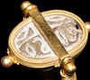 Egyptian Tan Faience Scarab Gold Swivel Ring