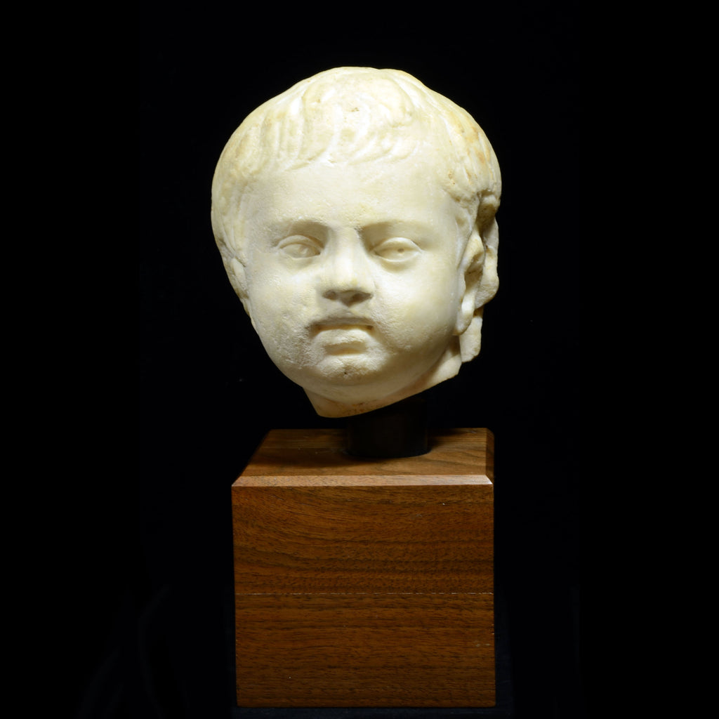 Roman Marble Head of a Young Boy - Art for Eternity