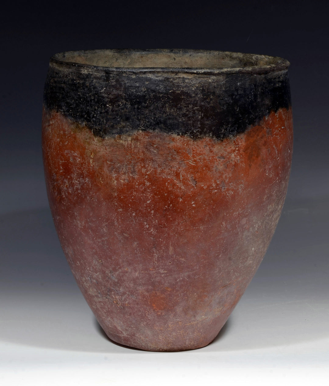 Large Pre Dynastic Black topped Red-ware Jar