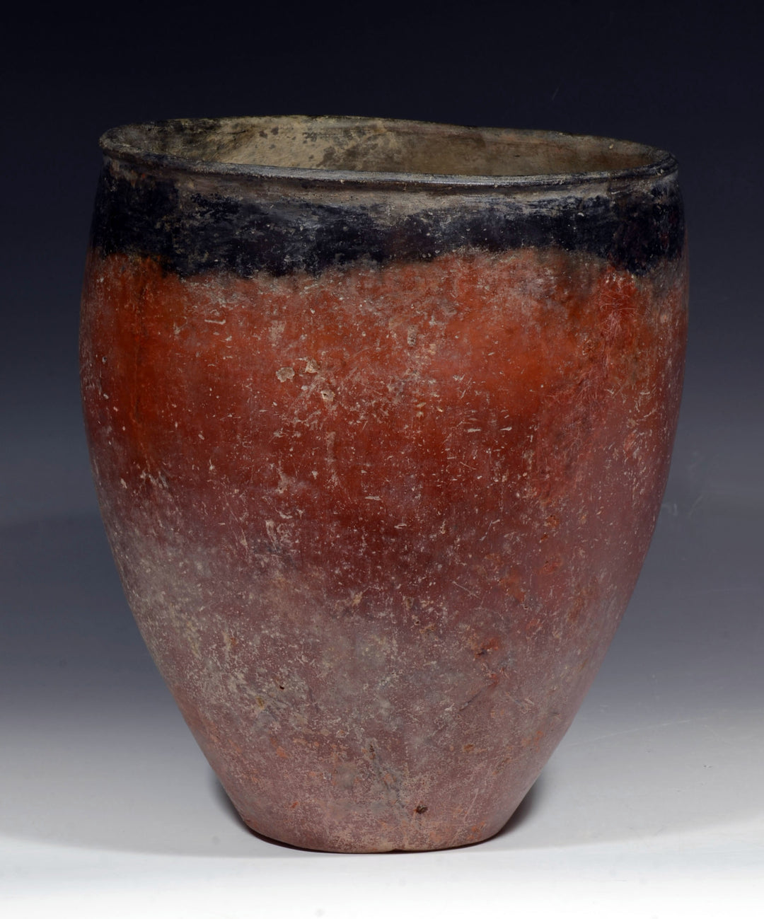 Large Pre Dynastic Black topped Red-ware Jar
