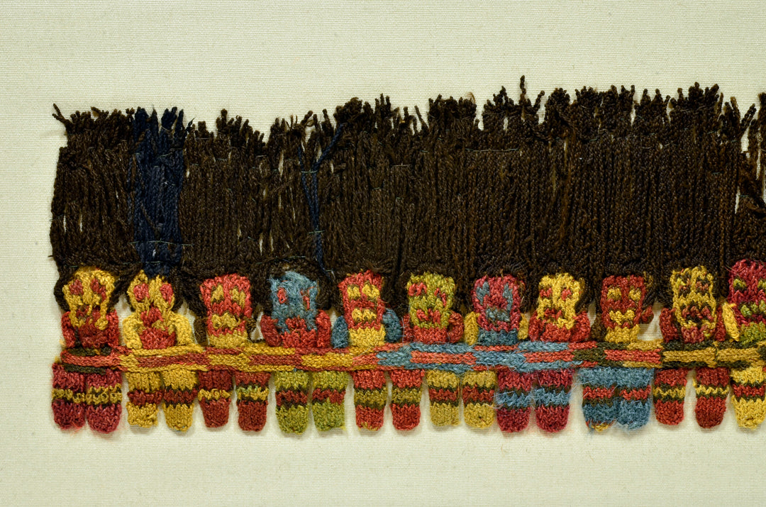 Nazca Slit Weave Textile Figural Fringe with Minukis