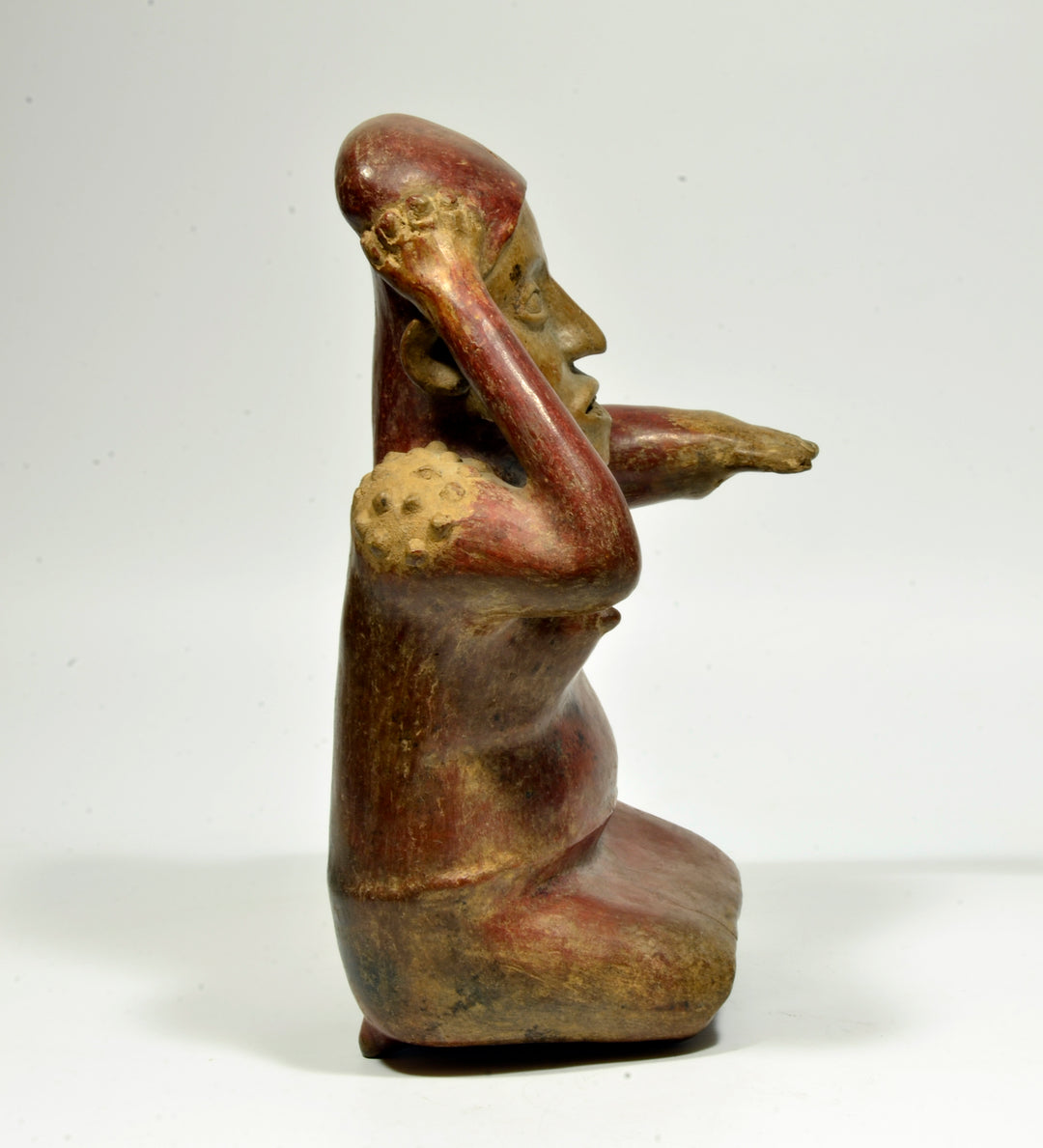 Fine Jalisco Ameca Pottery Kneeling Female