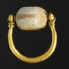 Egyptian 14K Gold Swivel Stone Scarab Ring - Art for Eternity