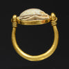 Egyptian 14K Gold Swivel Stone Scarab Ring - Art for Eternity