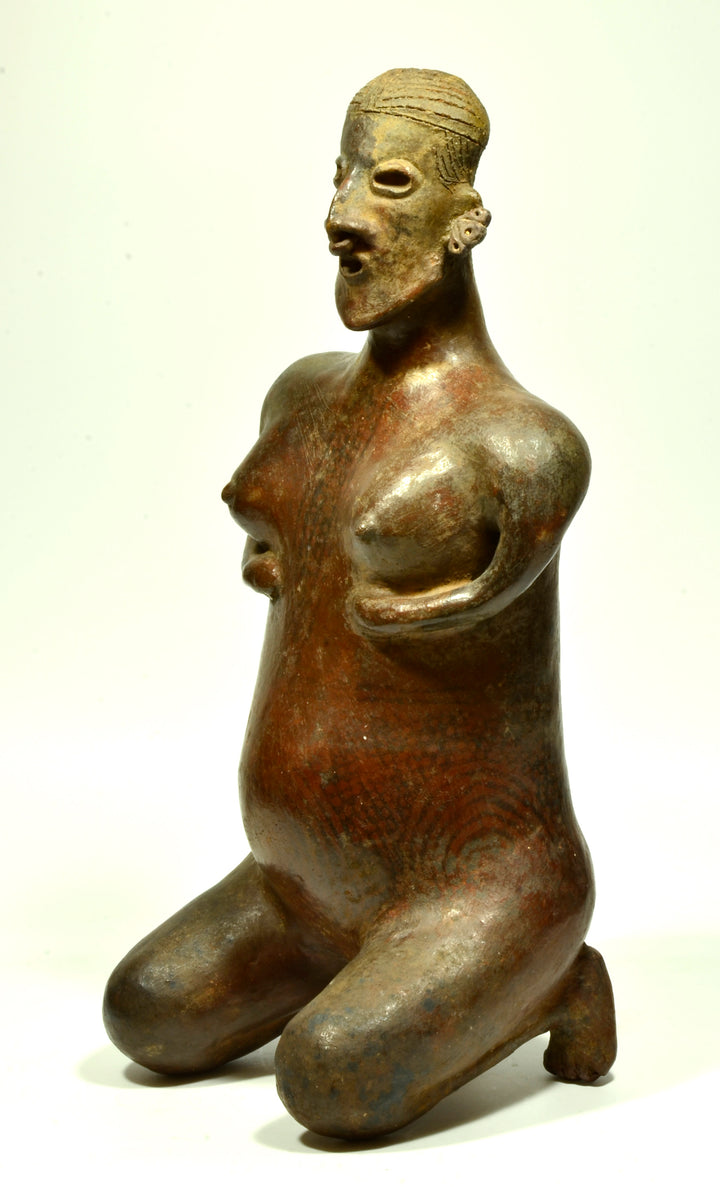 Large Nayarit Pottery Female Effigy Figure Giving Birth