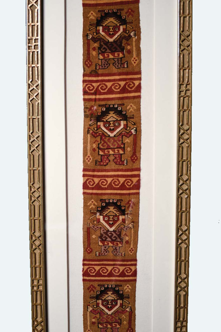 Fine Chimu Slit-Tapestry Textile Panel with Ten Figures