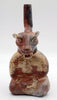 Peruvian Finely Painted Moche Fox Deity Stirrup Vessel - Art for Eternity