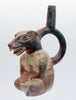 Peruvian Finely Painted Moche Fox Deity Stirrup Vessel - Art for Eternity