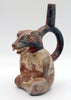 Peruvian Finely Painted Moche Fox Deity Stirrup Vessel - Art for Eternity