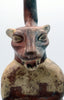 Peruvian Finely Painted Moche Fox Deity Stirrup Vessel - Art for Eternity