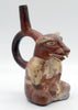 Peruvian Finely Painted Moche Fox Deity Stirrup Vessel - Art for Eternity