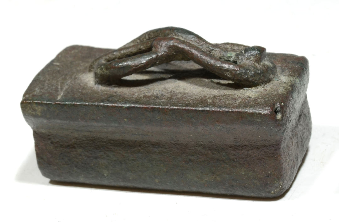 Egyptian Bronze Rectangular Serpent Coffin