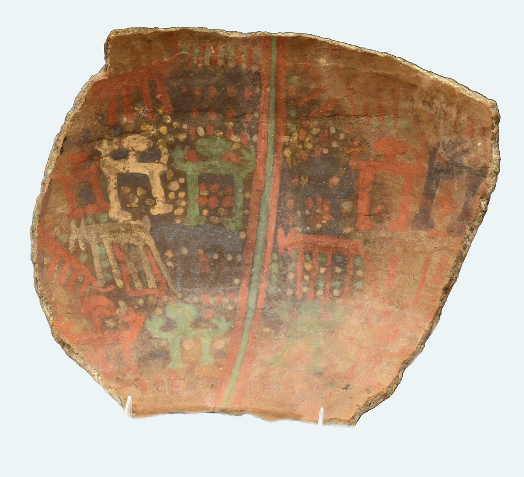 Inca Ceramic Votive Petroglyph Painted Chucu