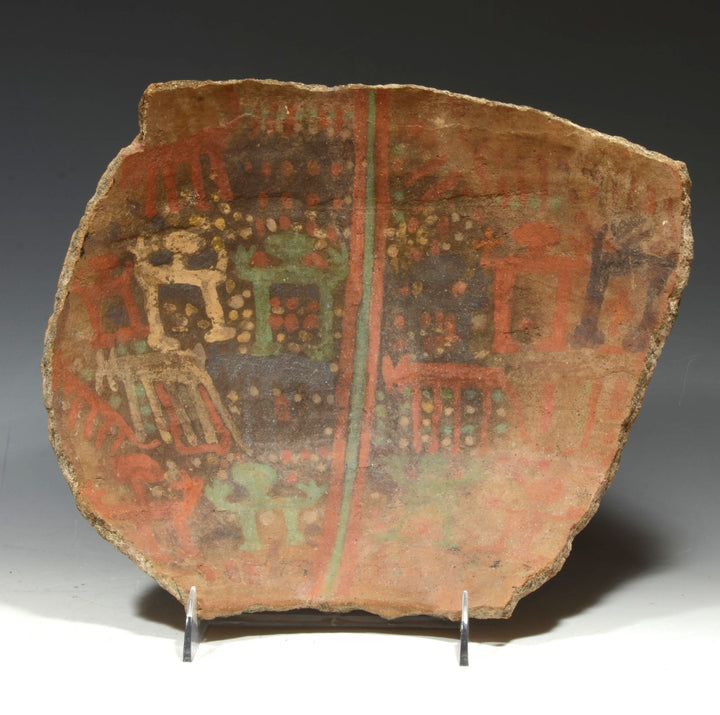 Inca Ceramic Votive Petroglyph Painted Chucu