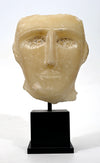 South Arabian Abstract Alabaster Stone Male Head