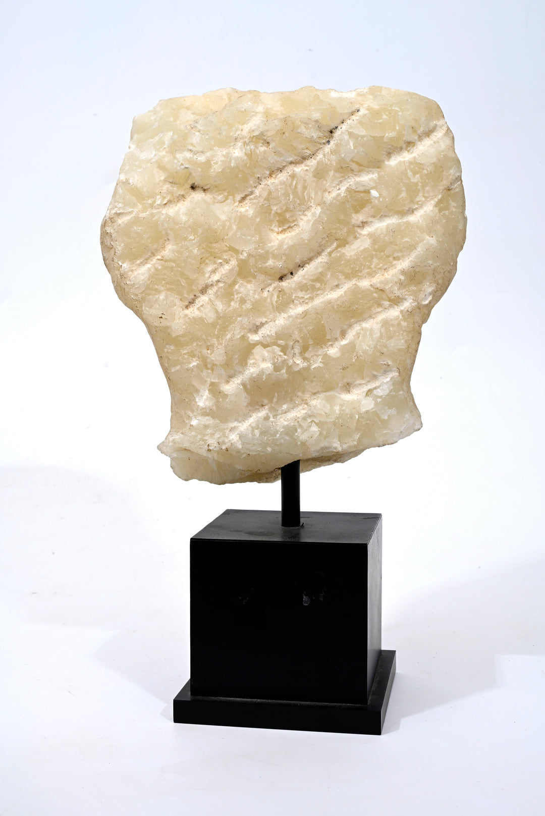 South Arabian Abstract Alabaster Stone Male Head