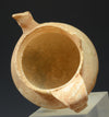 Ancient Persian Alabaster Twin Handled Jar with Ibexes