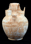 Ancient Egyptian Alabaster Twin Handled Jar (Amphoriskos) with Ibexes