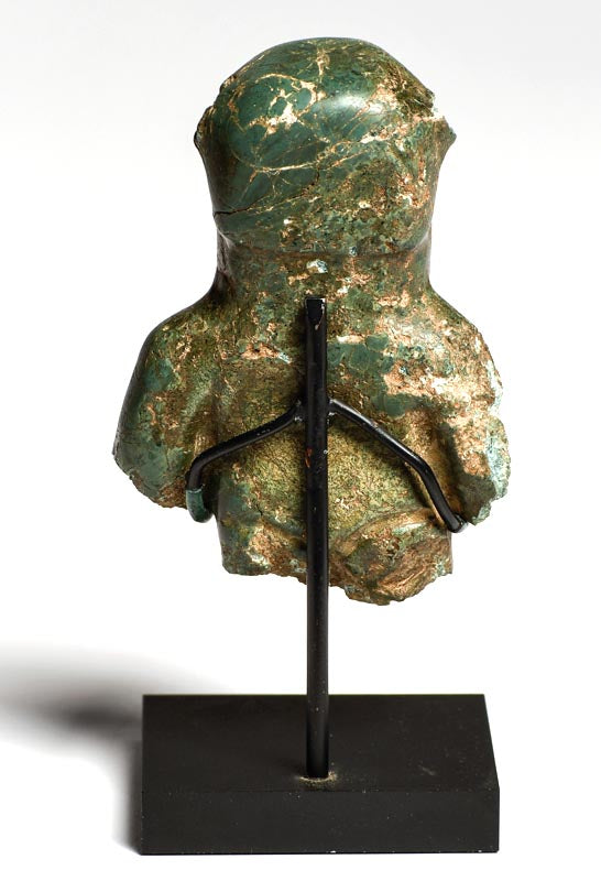 Olmec Green Stone Bust of a Shaman or Ballplayer - Art for Eternity