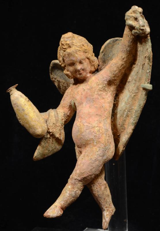Greek Terracotta Figure of Winged Flying Eros