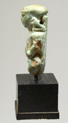 Egyptian Green Glaze Faience Amulet of the God Pataikos