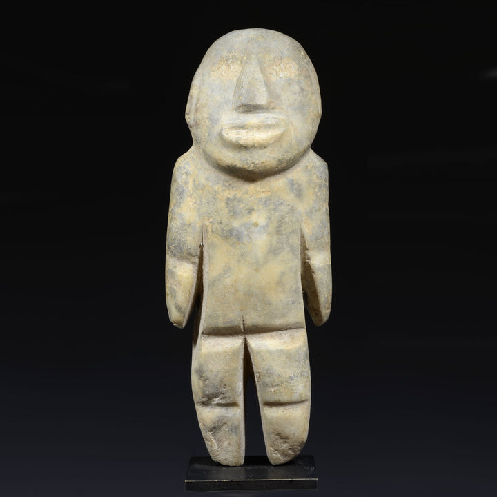 Olmecoid Proto Maya White Stone Standing Figure