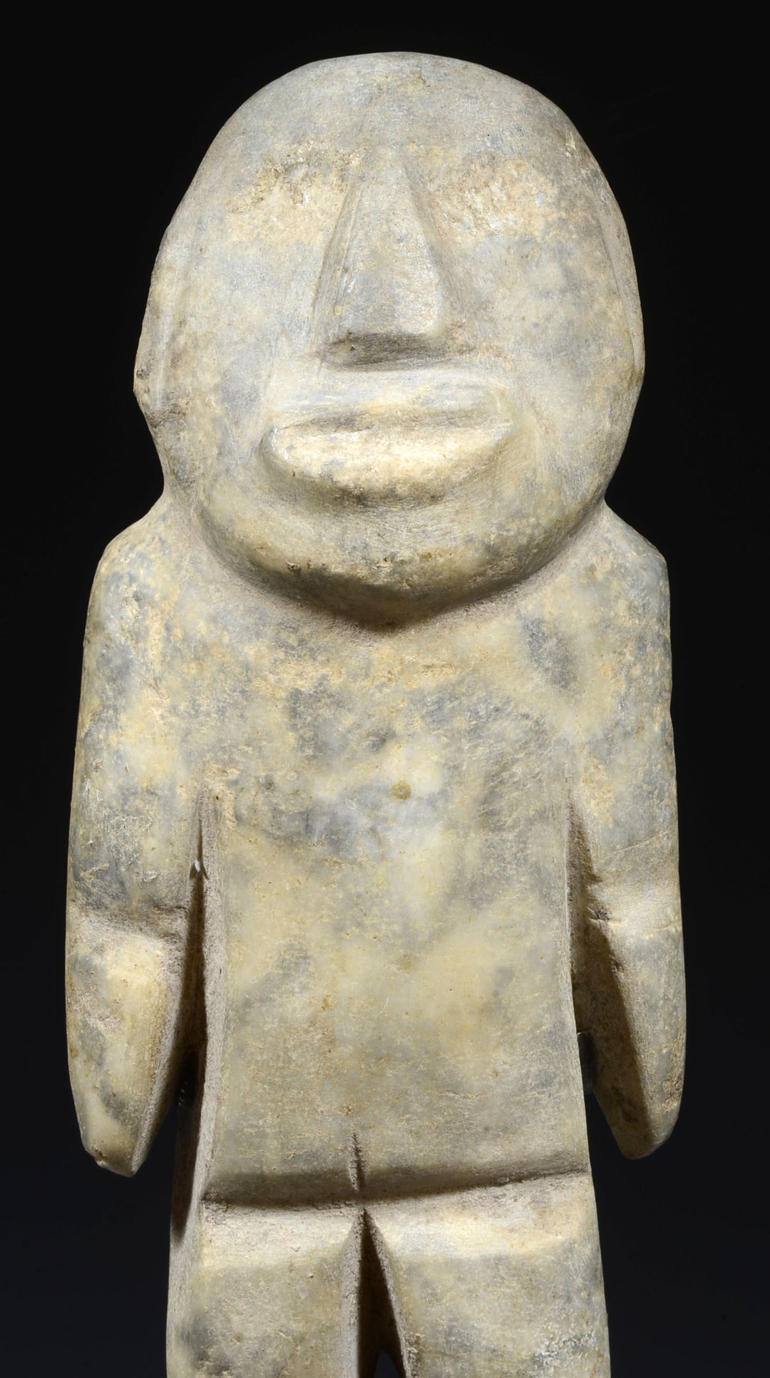 Olmecoid Proto Maya White Stone Standing Figure